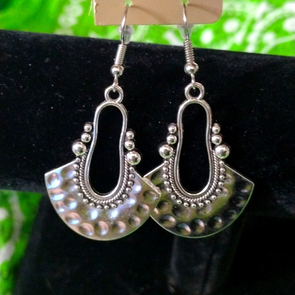 Silver dangle earrings